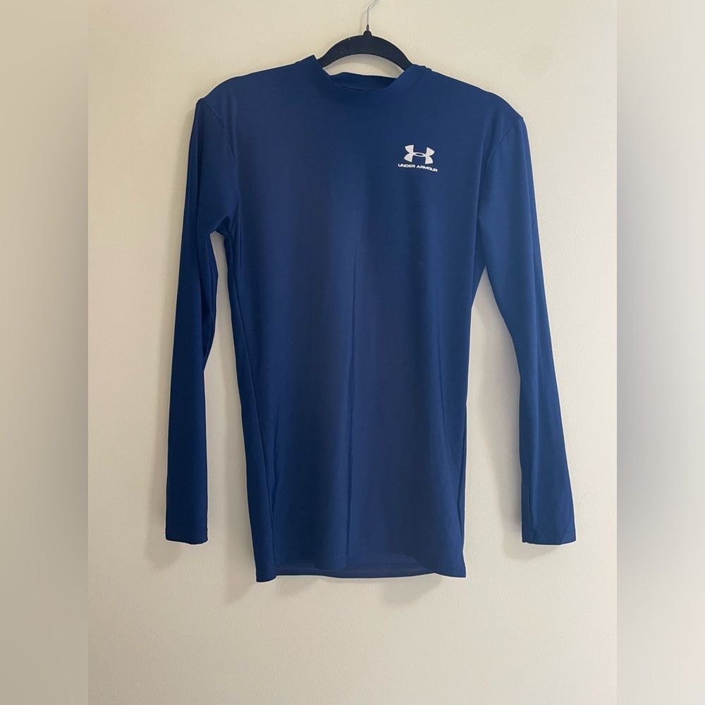 Women’s Under Armour Slim Fit Navy Blue Athletic Top - L